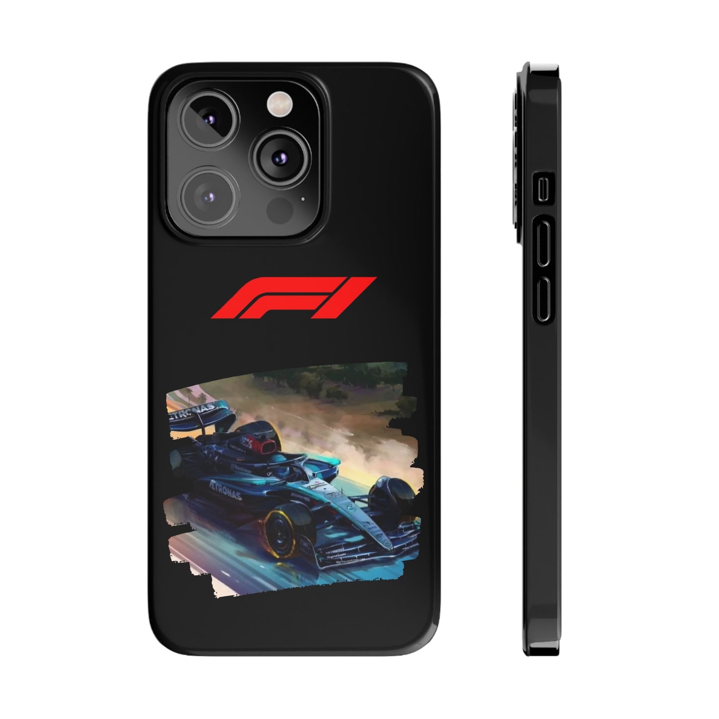 F1 Mercedes Racecar Iphone 15, 14, 13, 12, 11 Cases