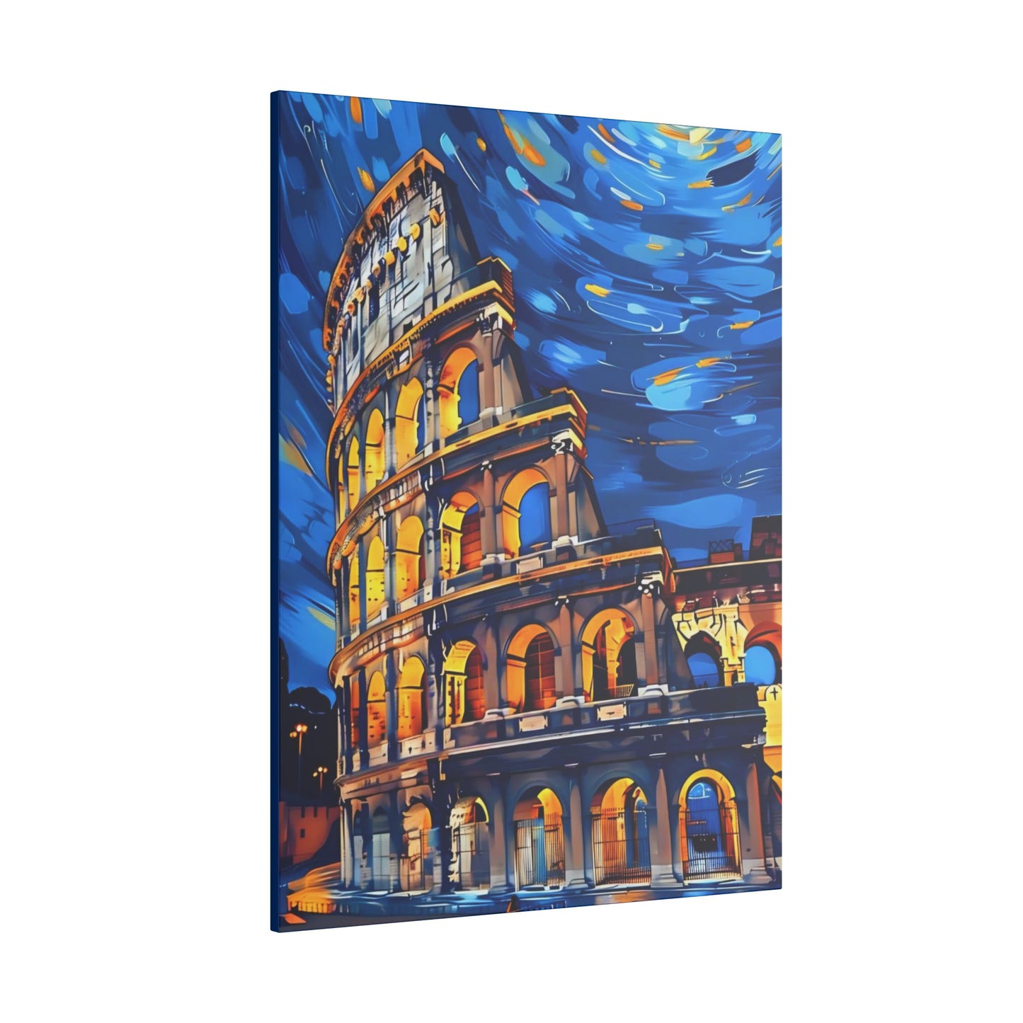 Canvas Colosseum Meets Van Gogh Style