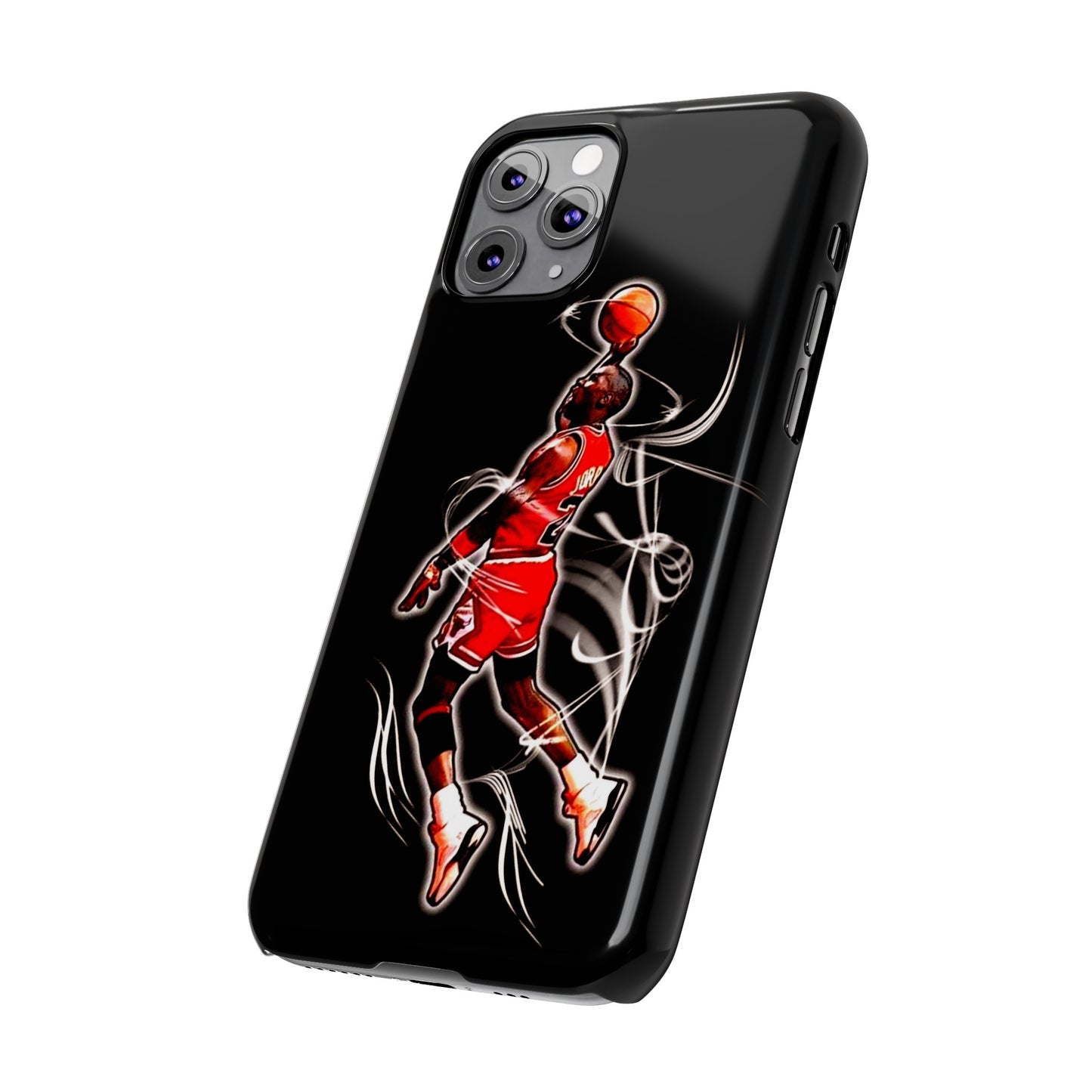 Michael Jordan Dunks and Scores" iPhone 15, 14, 13, 12, 11 Cases