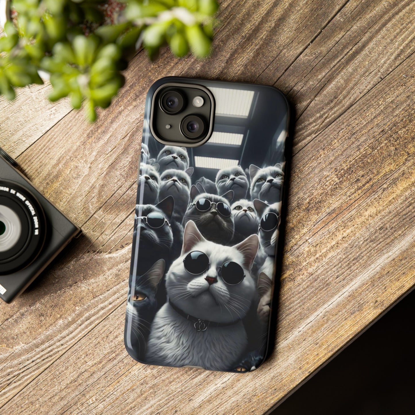 Cool Cats with Sunglasses" for iPhone 15, 14, 13, 12, 11 and Galaxy S23, S22 Cases