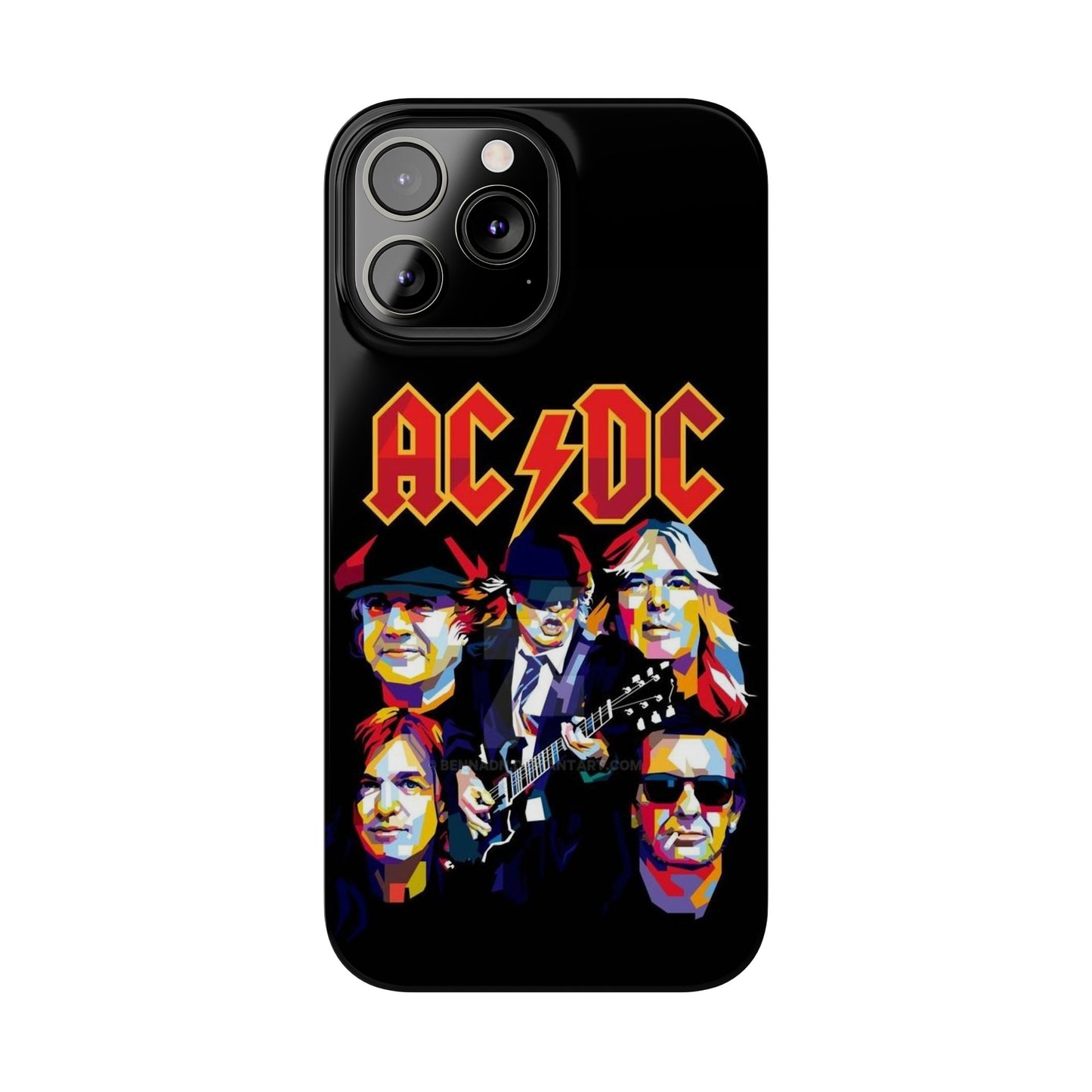 AC/DC IPhone 15, 14, 13, 12 Cases - Art design