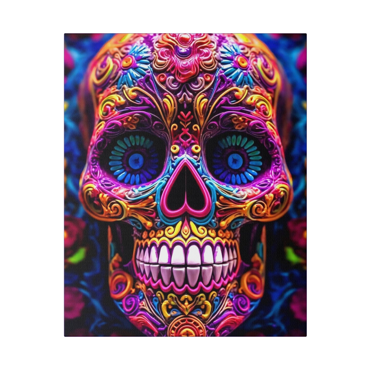 Colorful Skullhead: Mexican Style Canvas