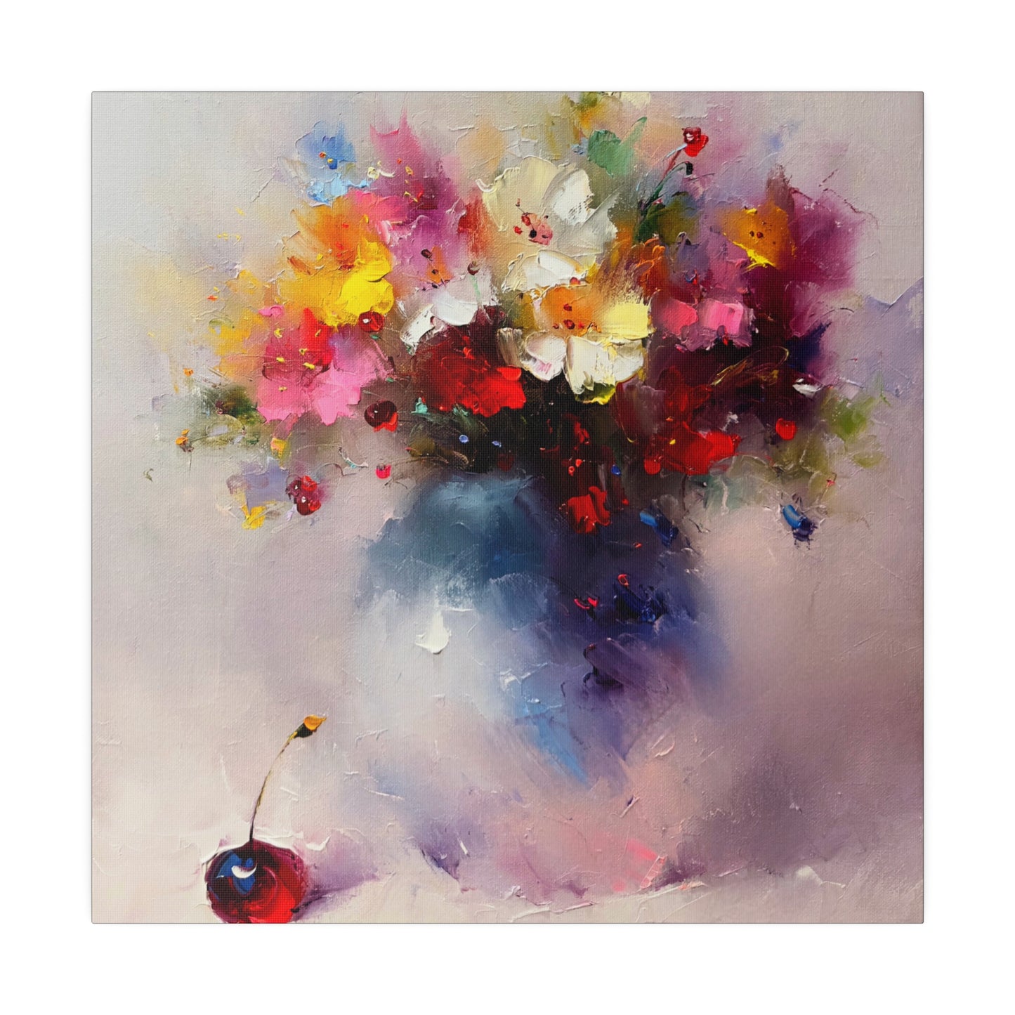 Blossoms of Joy: A Stairway to Cherish - Canvas
