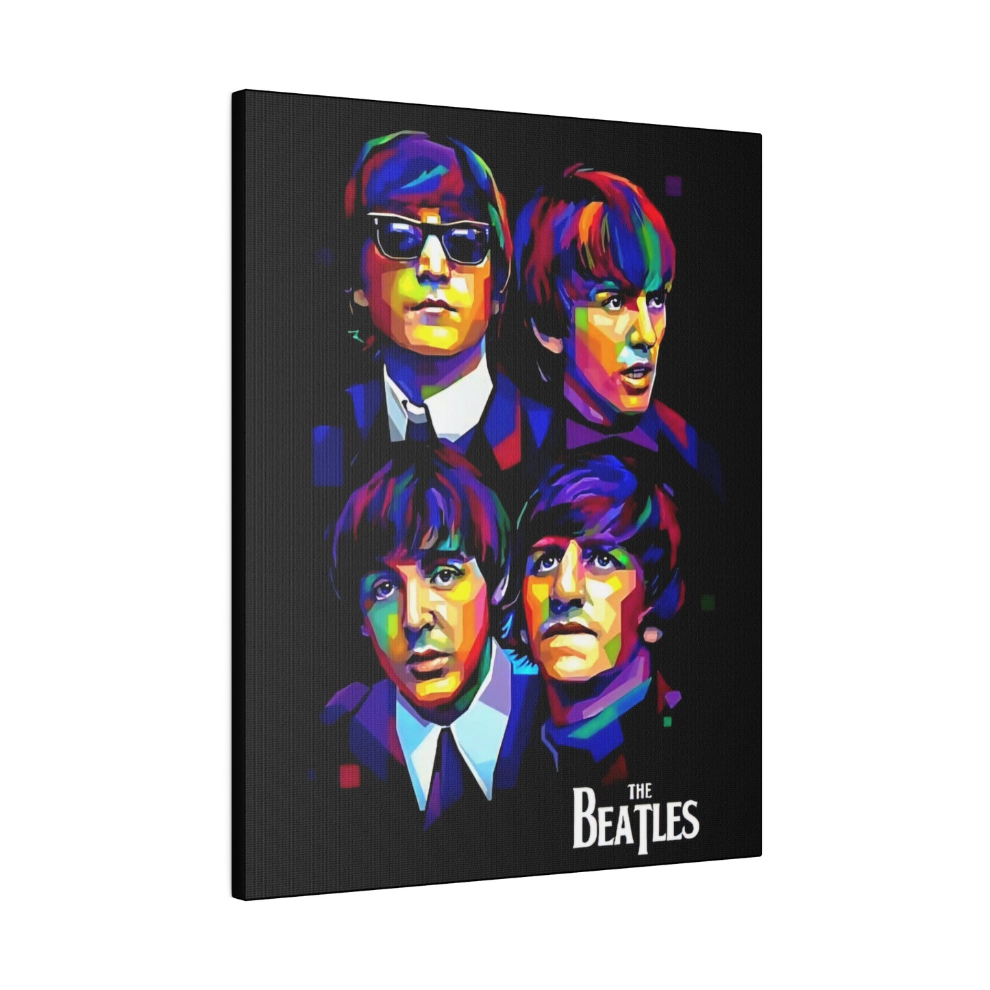 The Beatles Black Portret - Canvas