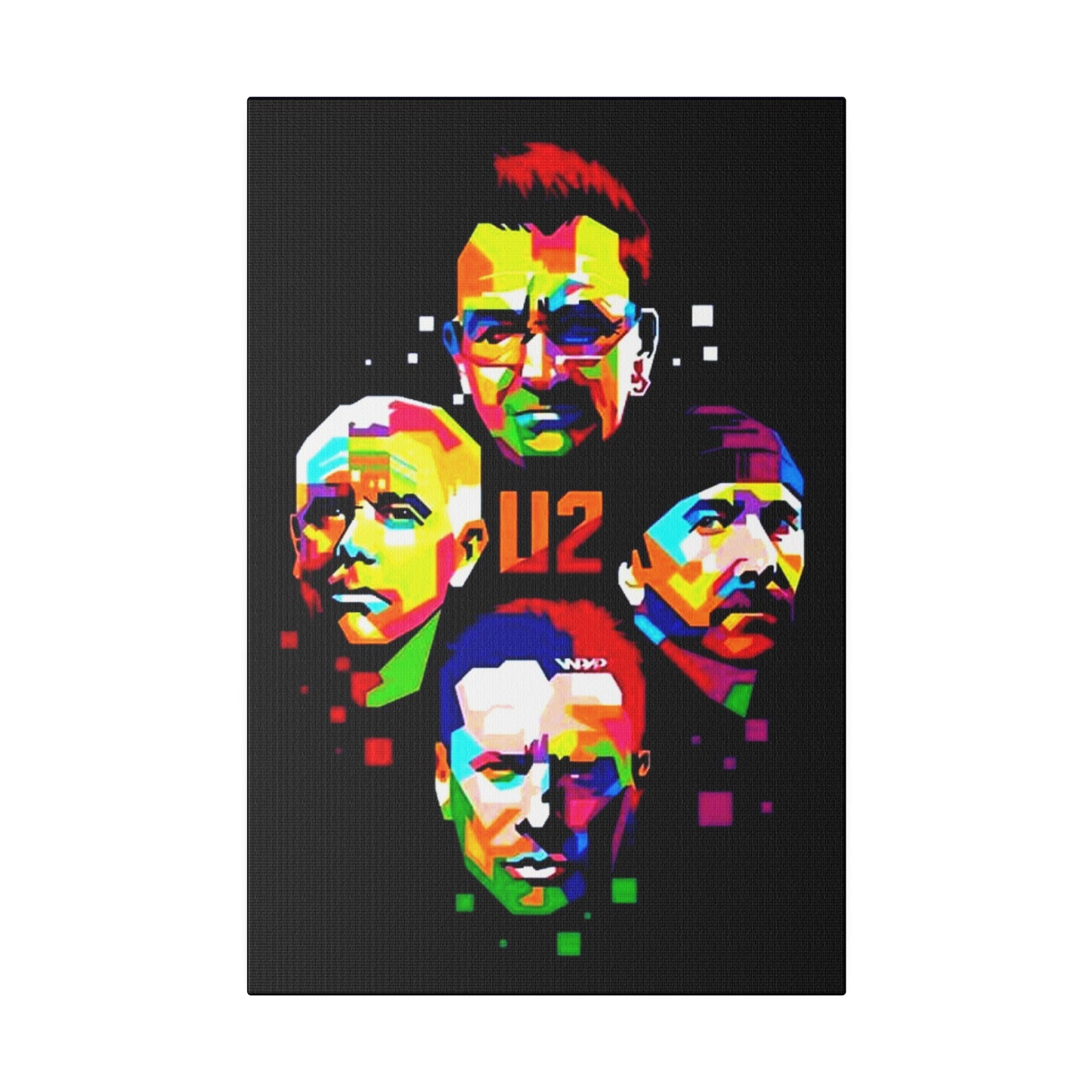 U2: Colorful Silhouettes on a Noir Canvas