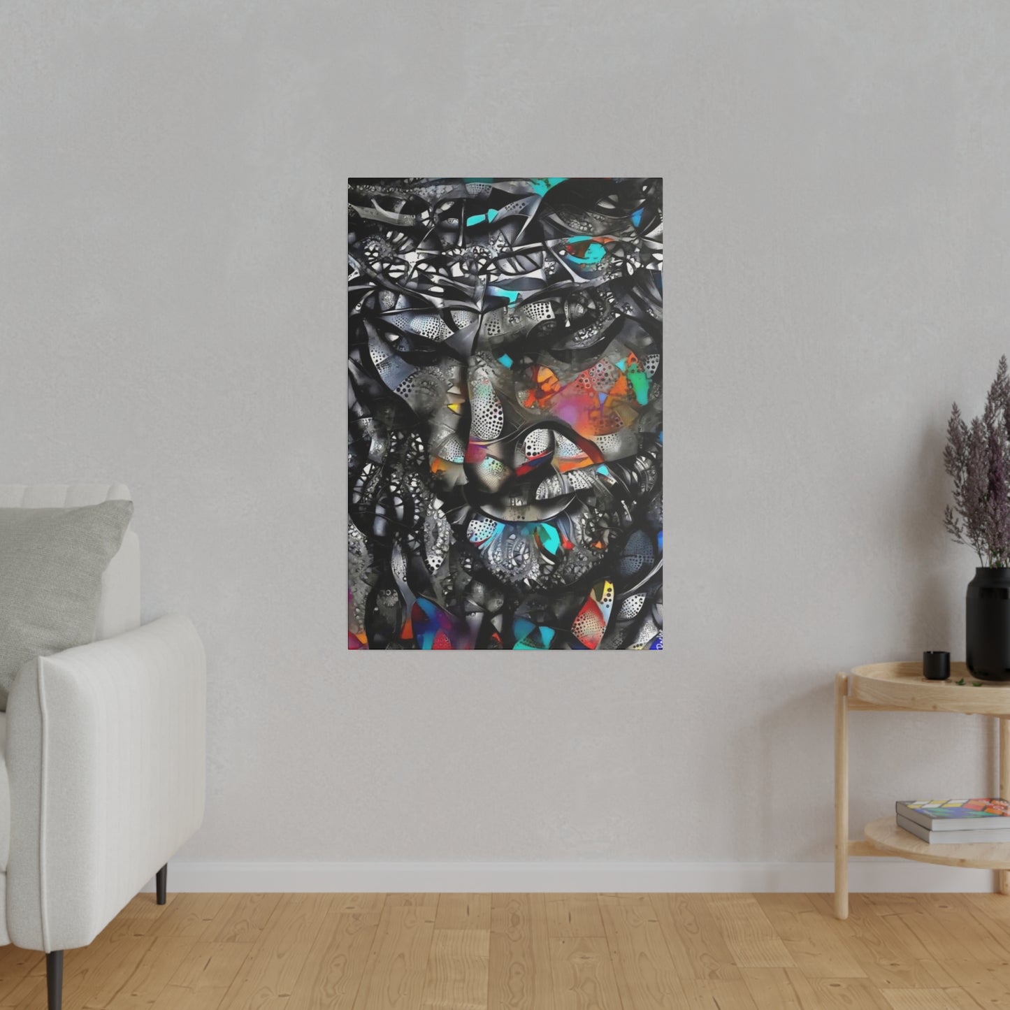 Jesus with Thorn Crown: Sacred Wall Art - Canvas