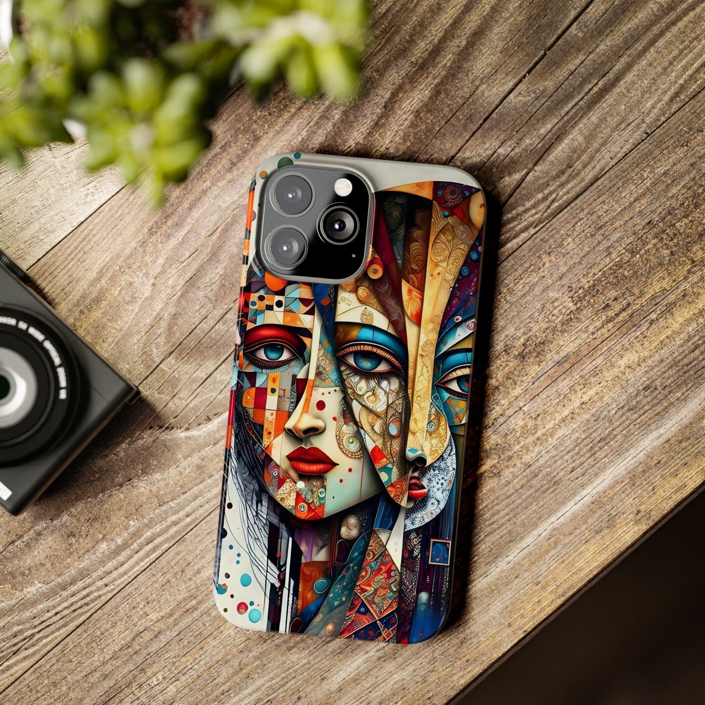 Two Faces Art Design Iphone 15, 14, 13, 12 cases