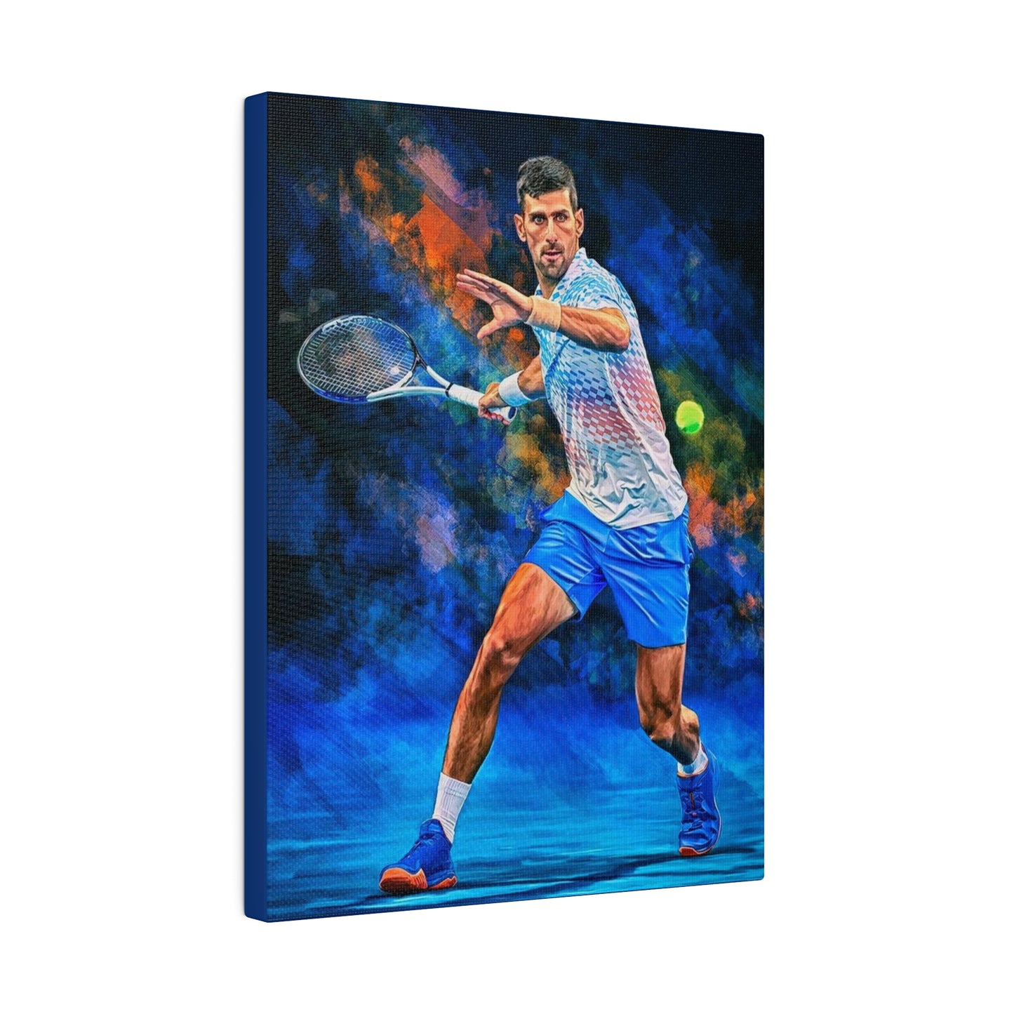 Tennis Legend Djokovic: Mastery on Canvas