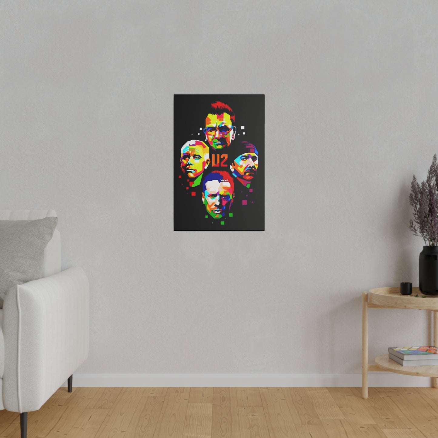 U2: Colorful Silhouettes on a Noir Canvas