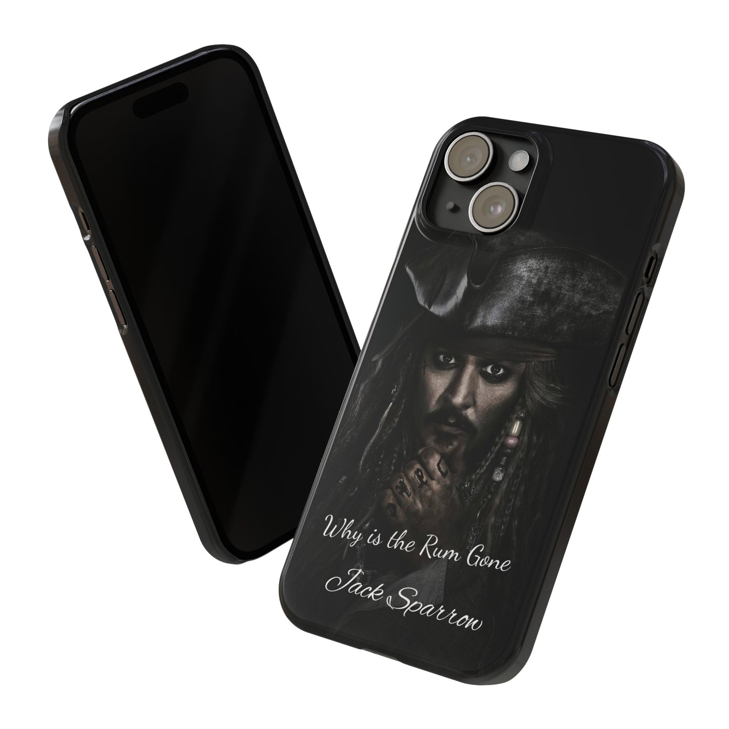 Captain Jack Sparrow: Where's the Rum? iPhone 15, 14, 13, 12 Cases
