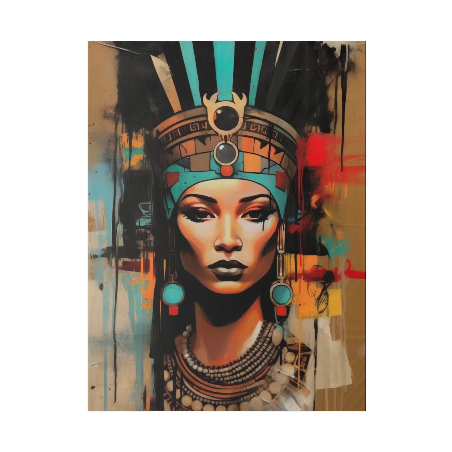Pharaoh Queen of Egypt: Regal Wall Art - Canvas