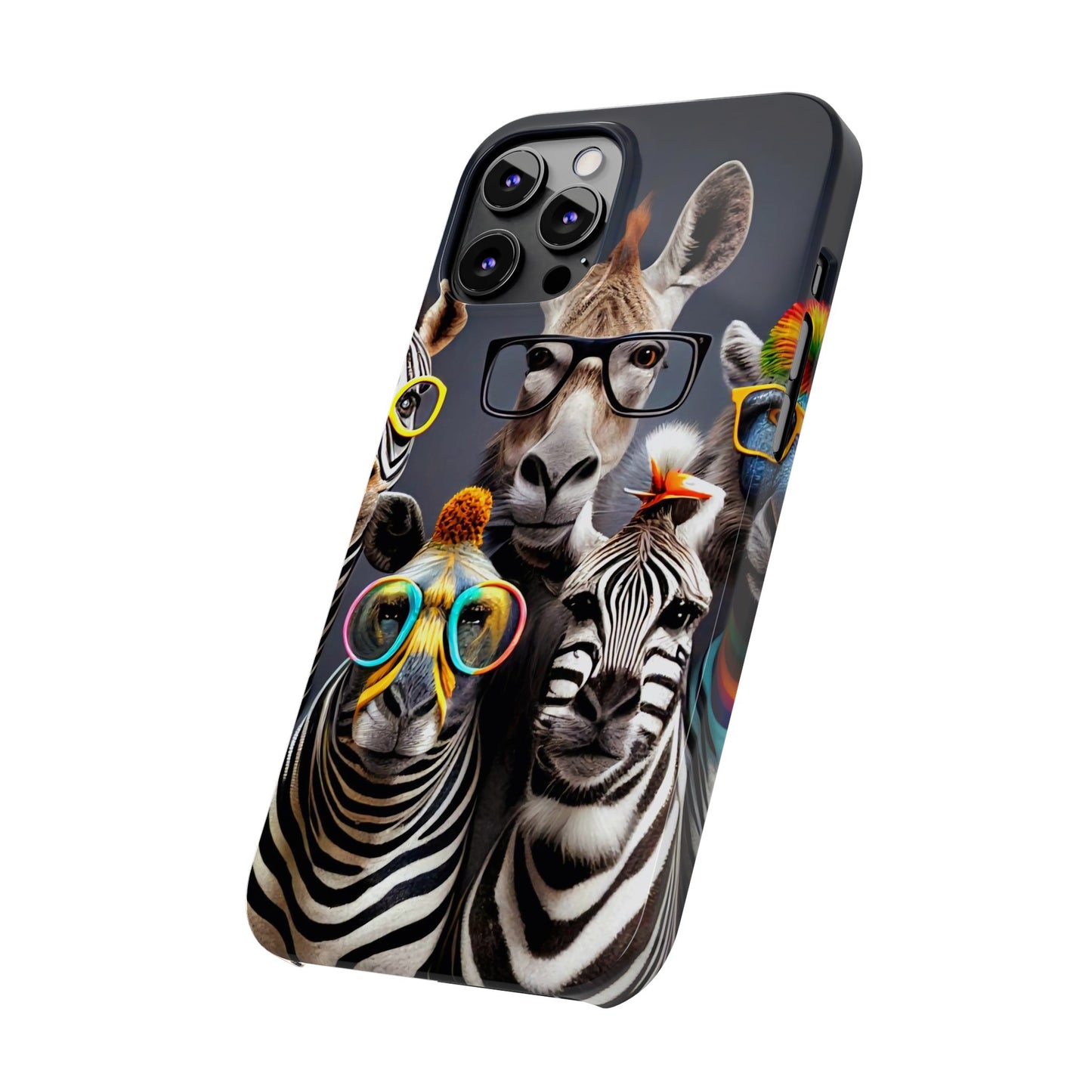 Funny Cool Zebras" iPhone 15, 14, 13, 12 Cases