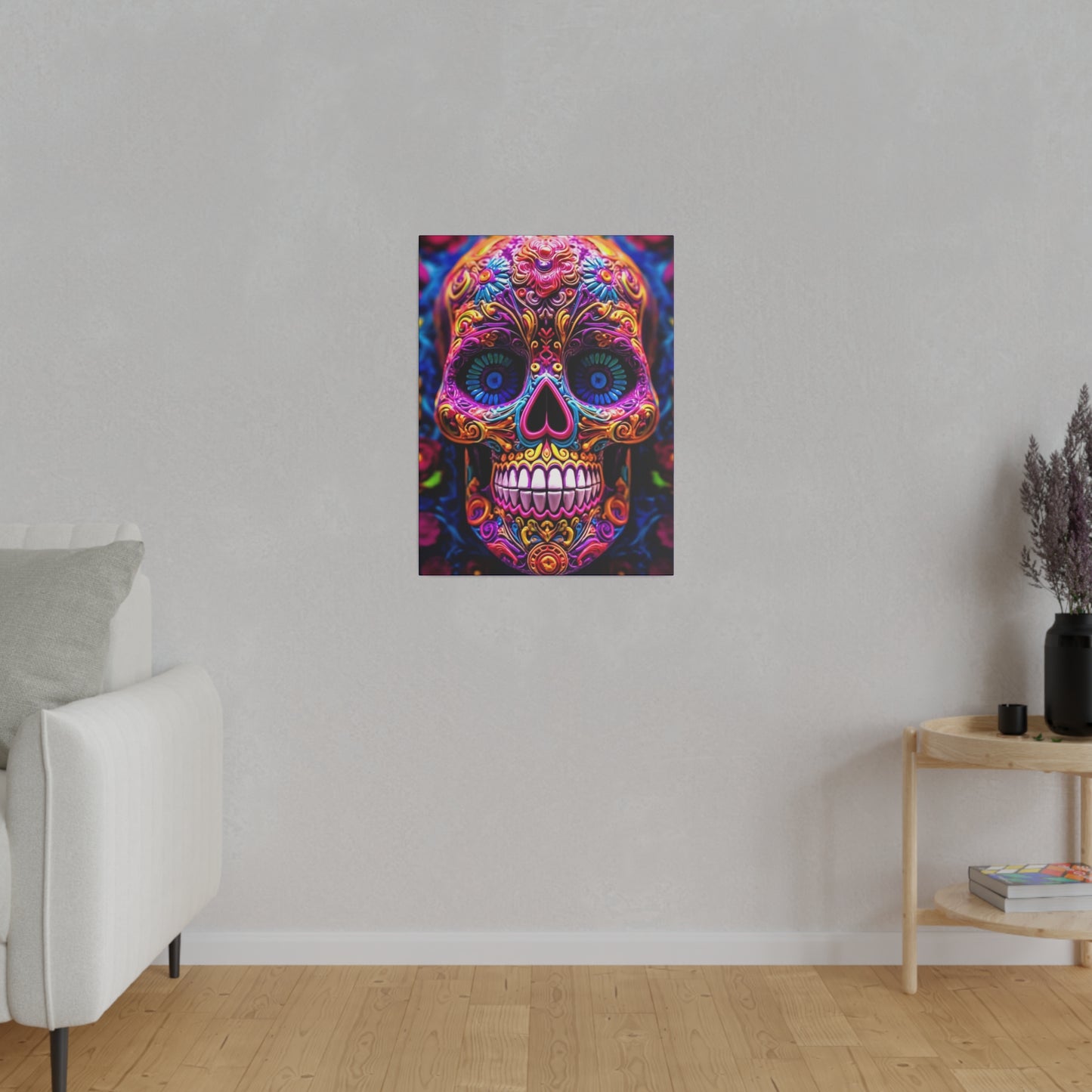 Colorful Skullhead: Mexican Style Canvas