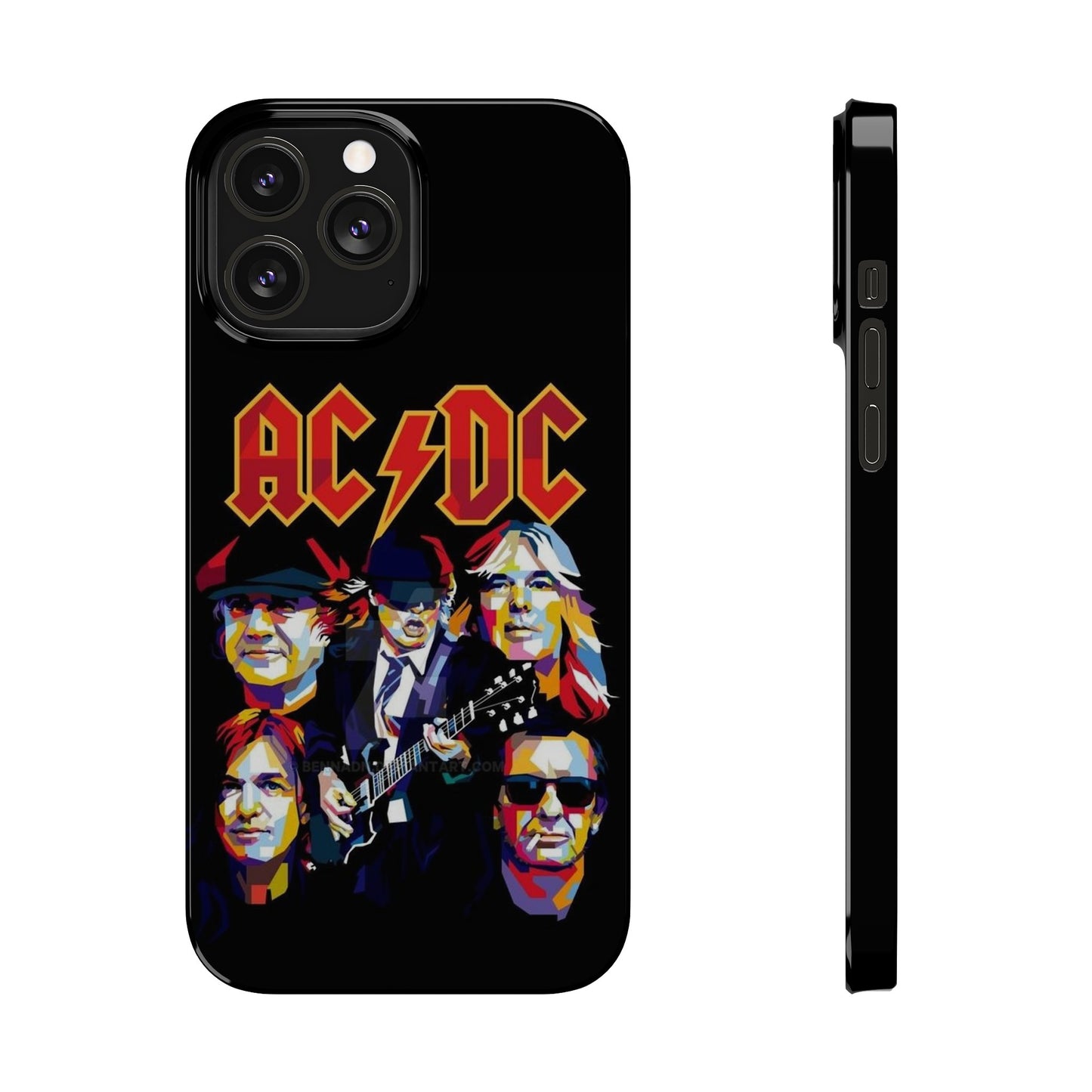 AC/DC IPhone 15, 14, 13, 12 Cases - Art design