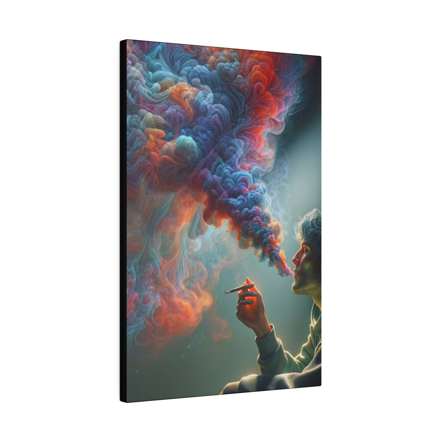 The Colorful World of Men and Smoke - Canvas