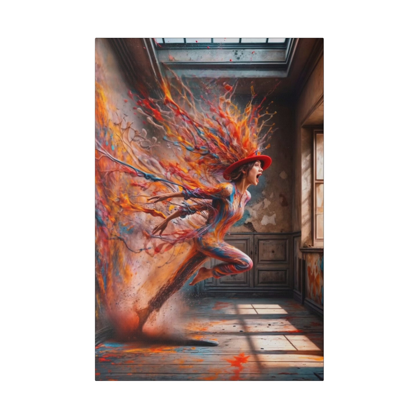 Breaking Through: A Spectrum of Paints - Canvas