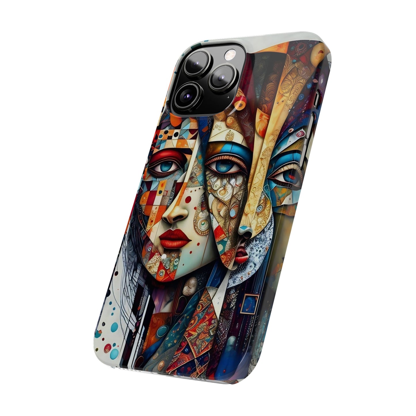 Two Faces Art Design Iphone 15, 14, 13, 12 cases