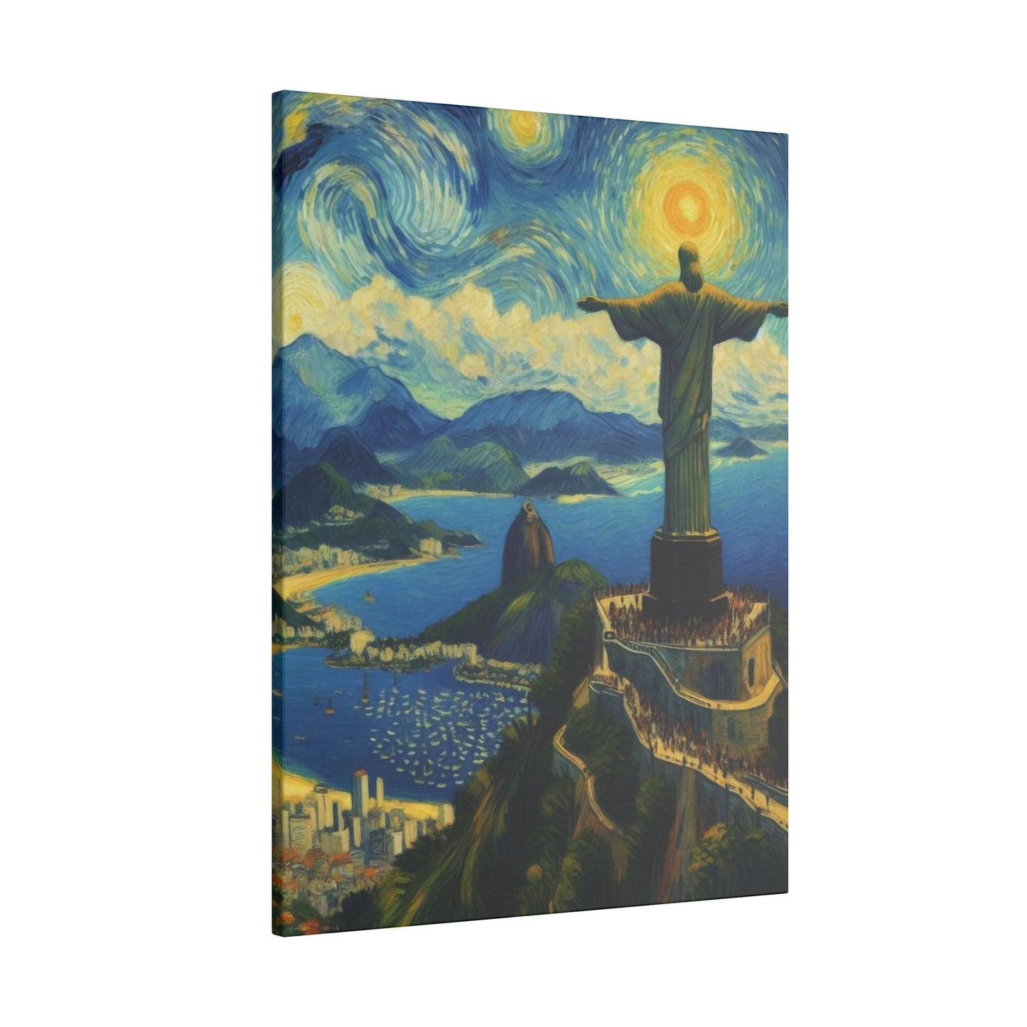 Canvas Rio de Janeiro meets Van Gogh Style