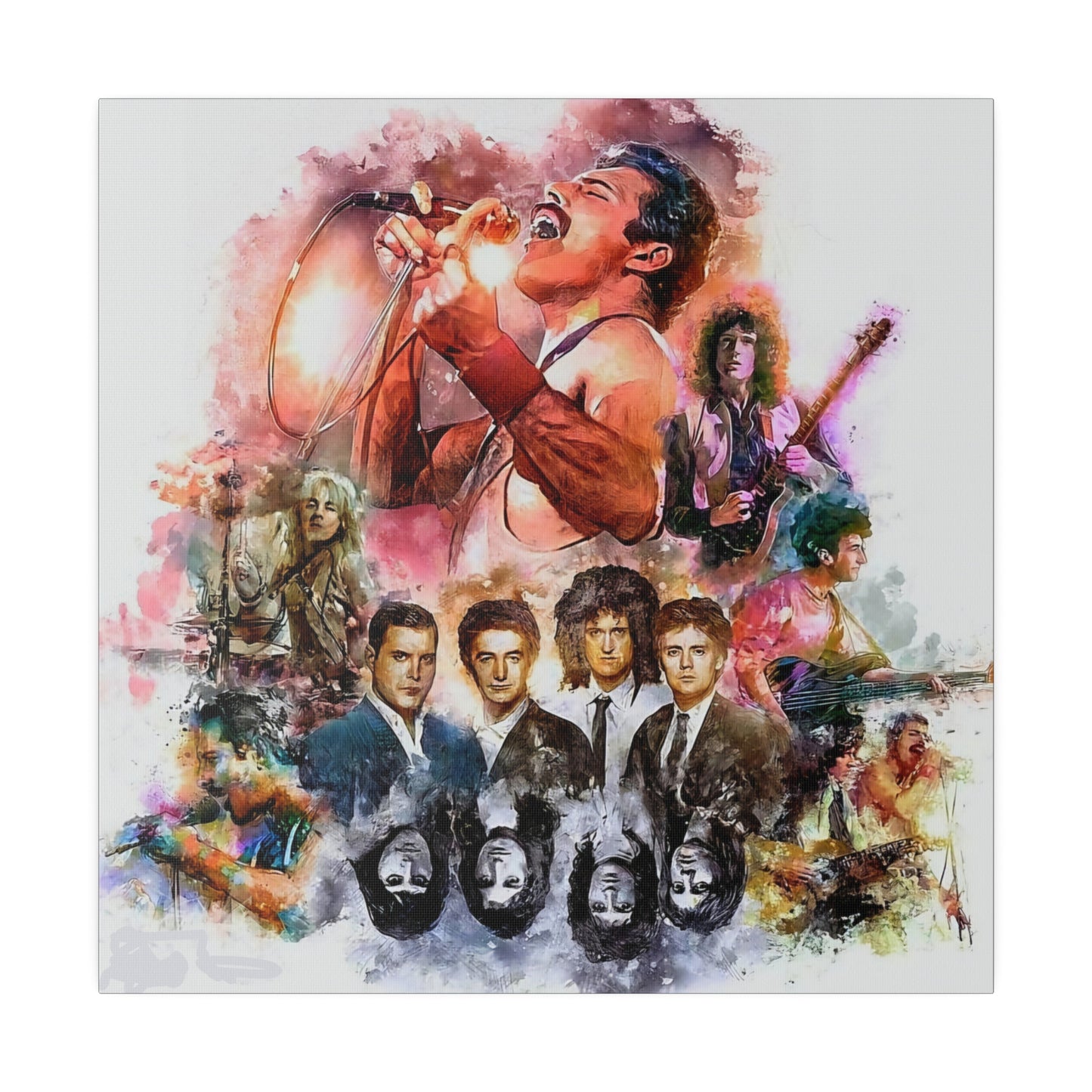Queen: Compilation of Iconic Moments" Canvas Oil Painting