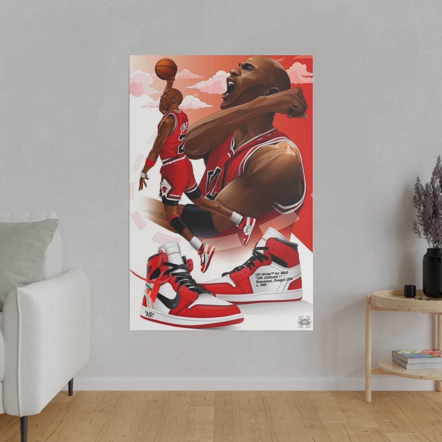 Michael Jordan Magical Shoes on Canvas: Airborne Legacy