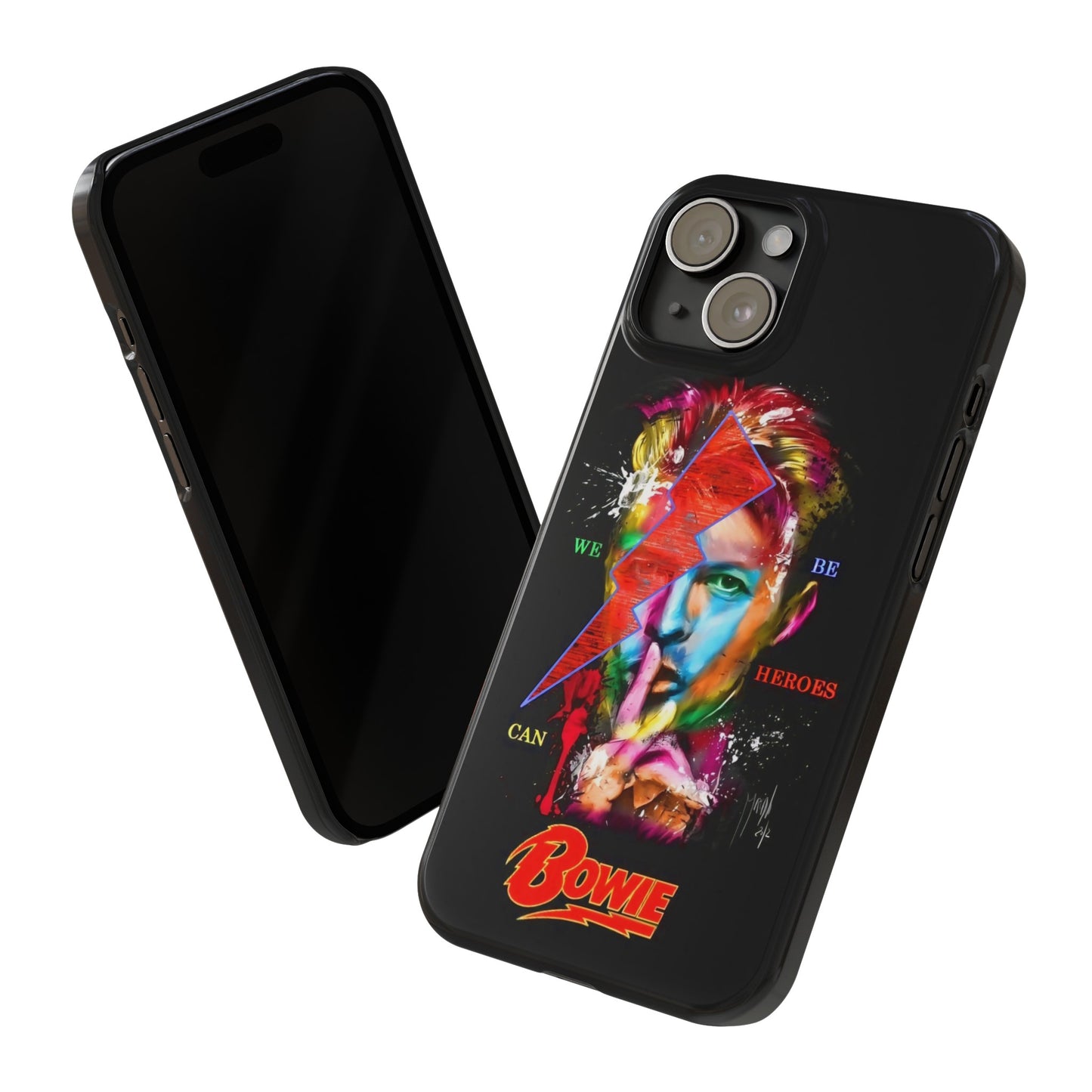 David Bowie: We Can Be Heroes" iPhone 15, 14, 13, 12 Cases