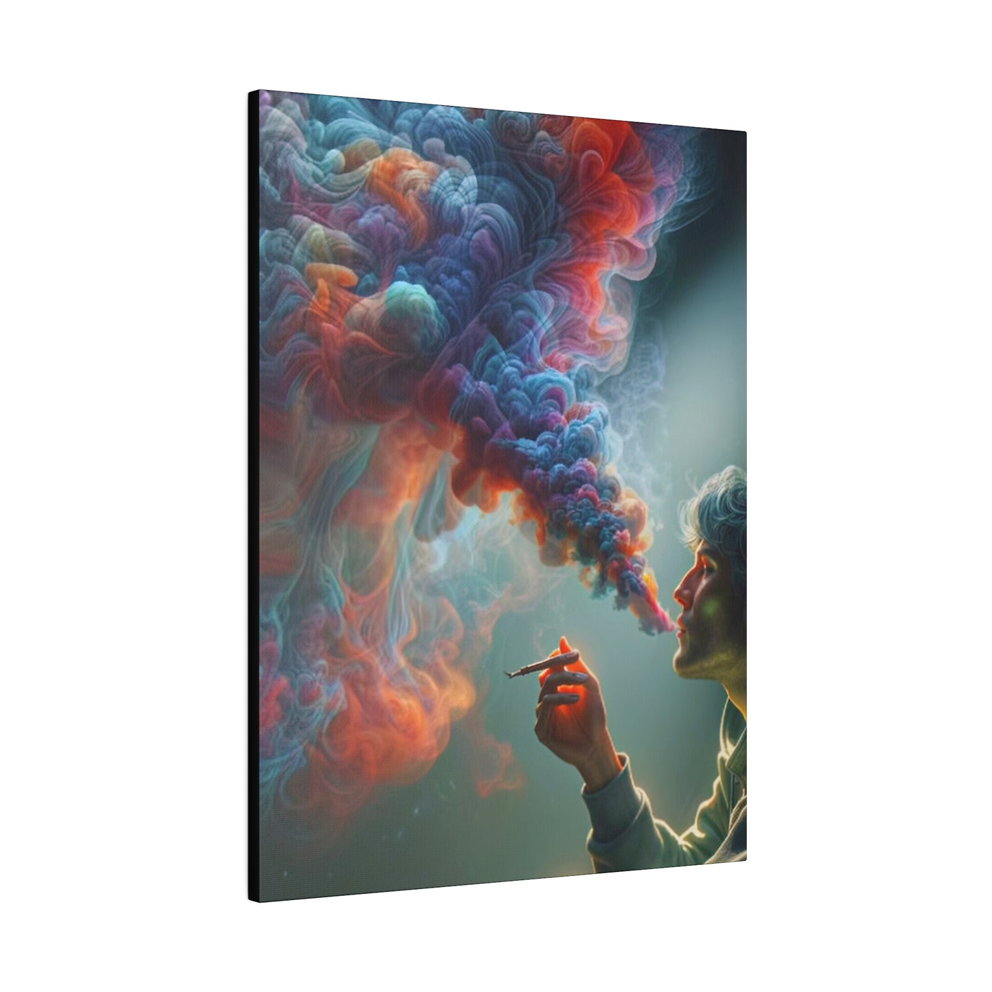 The Colorful World of Men and Smoke - Canvas
