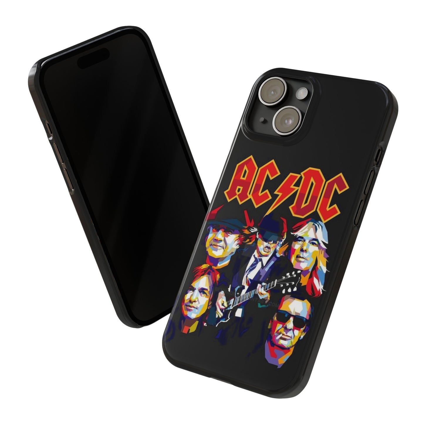 AC/DC IPhone 15, 14, 13, 12 Cases - Art design