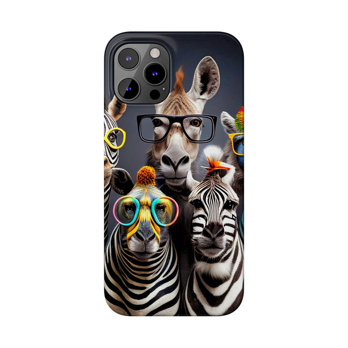 Funny Cool Zebras" iPhone 15, 14, 13, 12 Cases