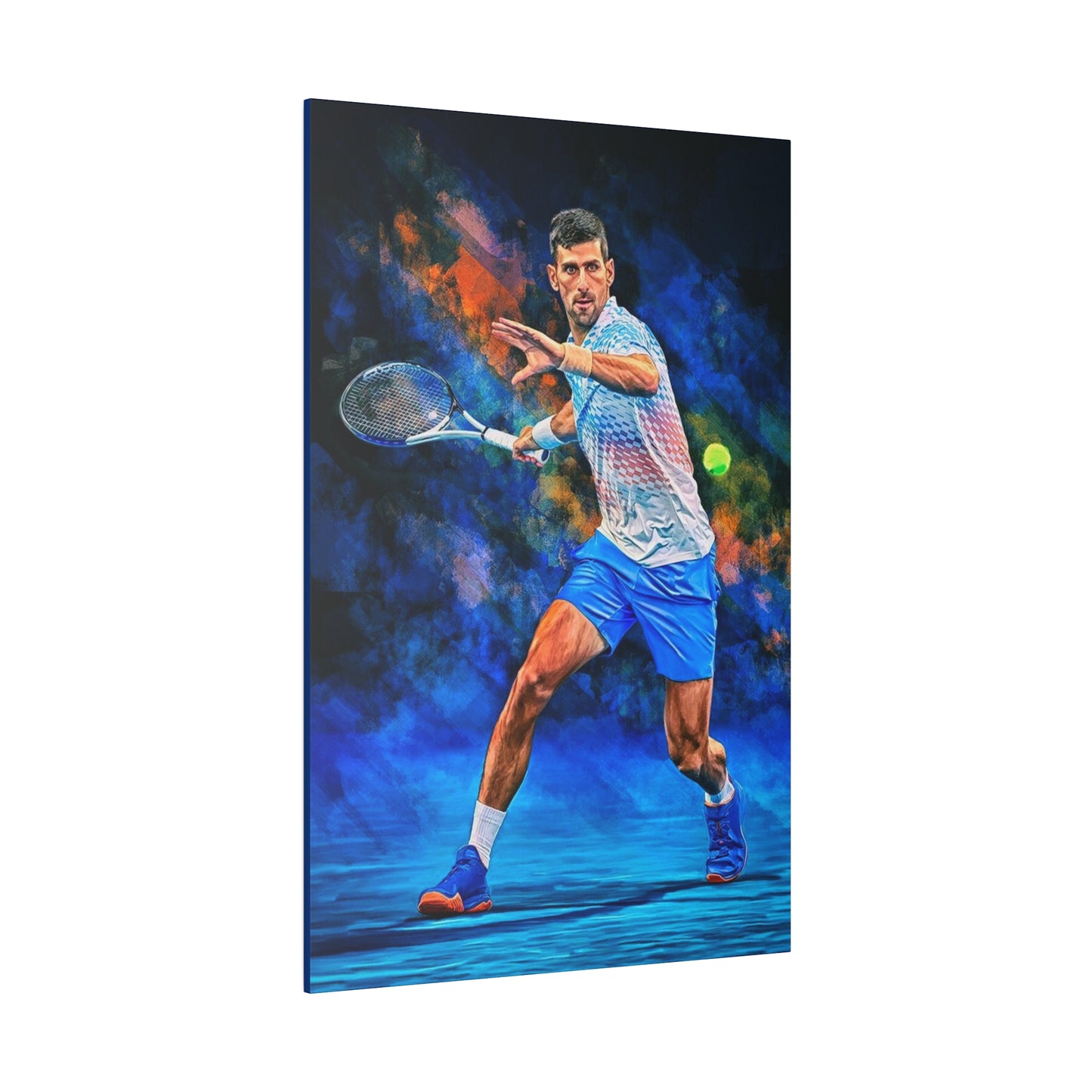 Tennis Legend Djokovic: Mastery on Canvas