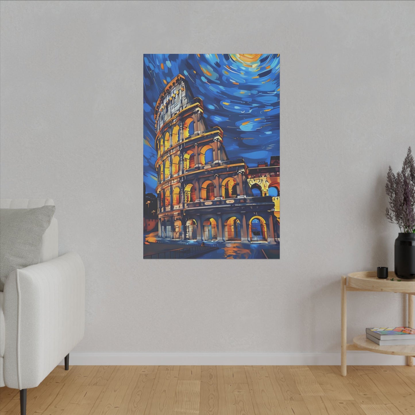 Canvas Colosseum Meets Van Gogh Style