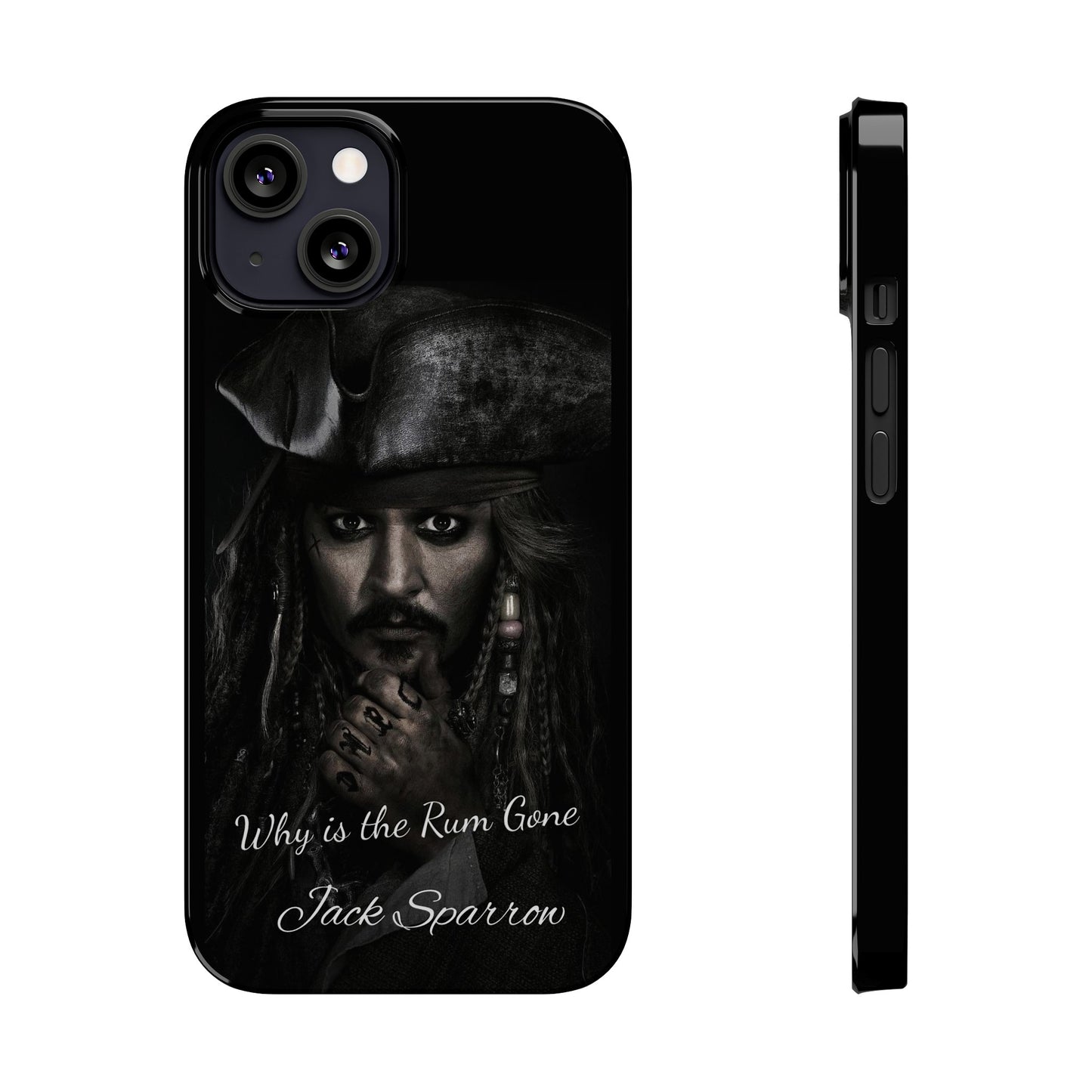 Captain Jack Sparrow: Where's the Rum? iPhone 15, 14, 13, 12 Cases
