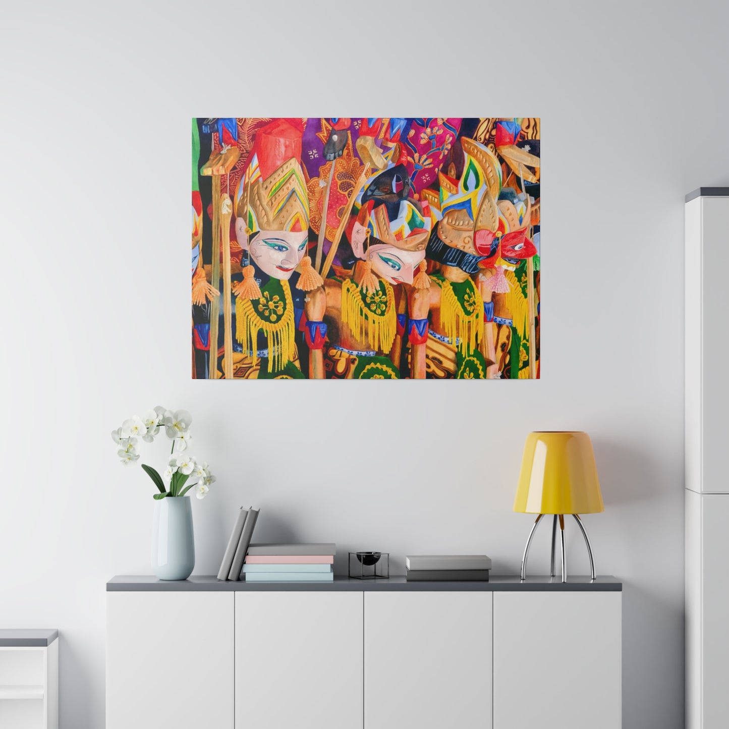 Wayang Tales: Indonesian Wall Art - Canvas