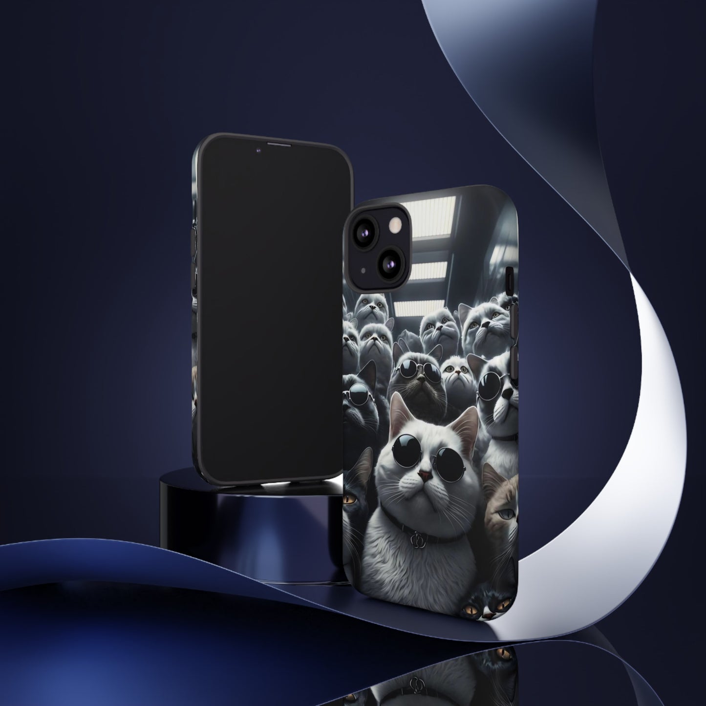 Cool Cats with Sunglasses" for iPhone 15, 14, 13, 12, 11 and Galaxy S23, S22 Cases