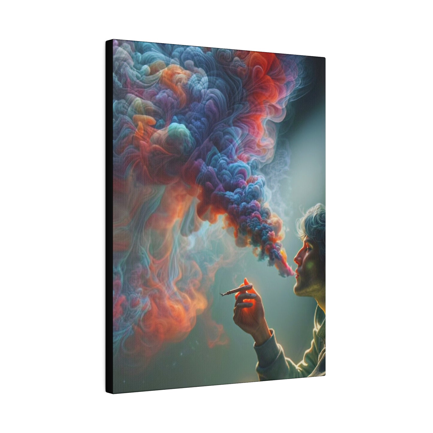 The Colorful World of Men and Smoke - Canvas