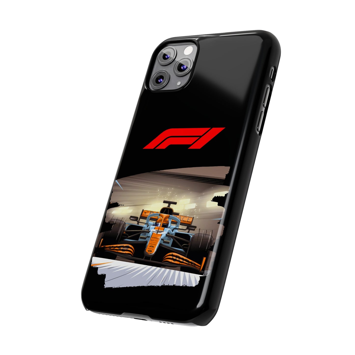 F1 McClaren Orange Car Iphone 15, 14, 13, 12, 11 Cases