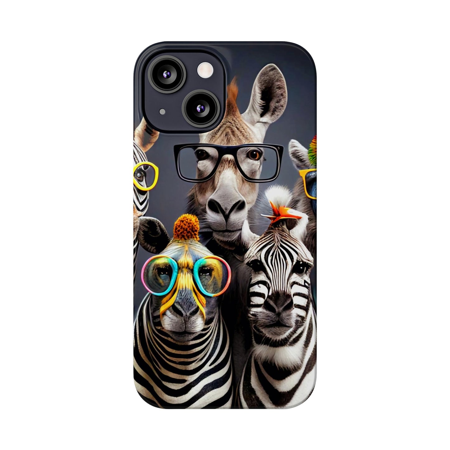 Funny Cool Zebras" iPhone 15, 14, 13, 12 Cases