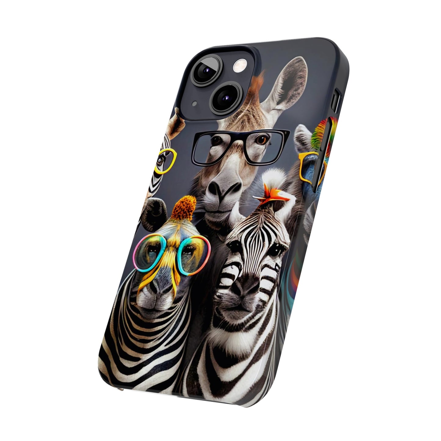 Funny Cool Zebras" iPhone 15, 14, 13, 12 Cases