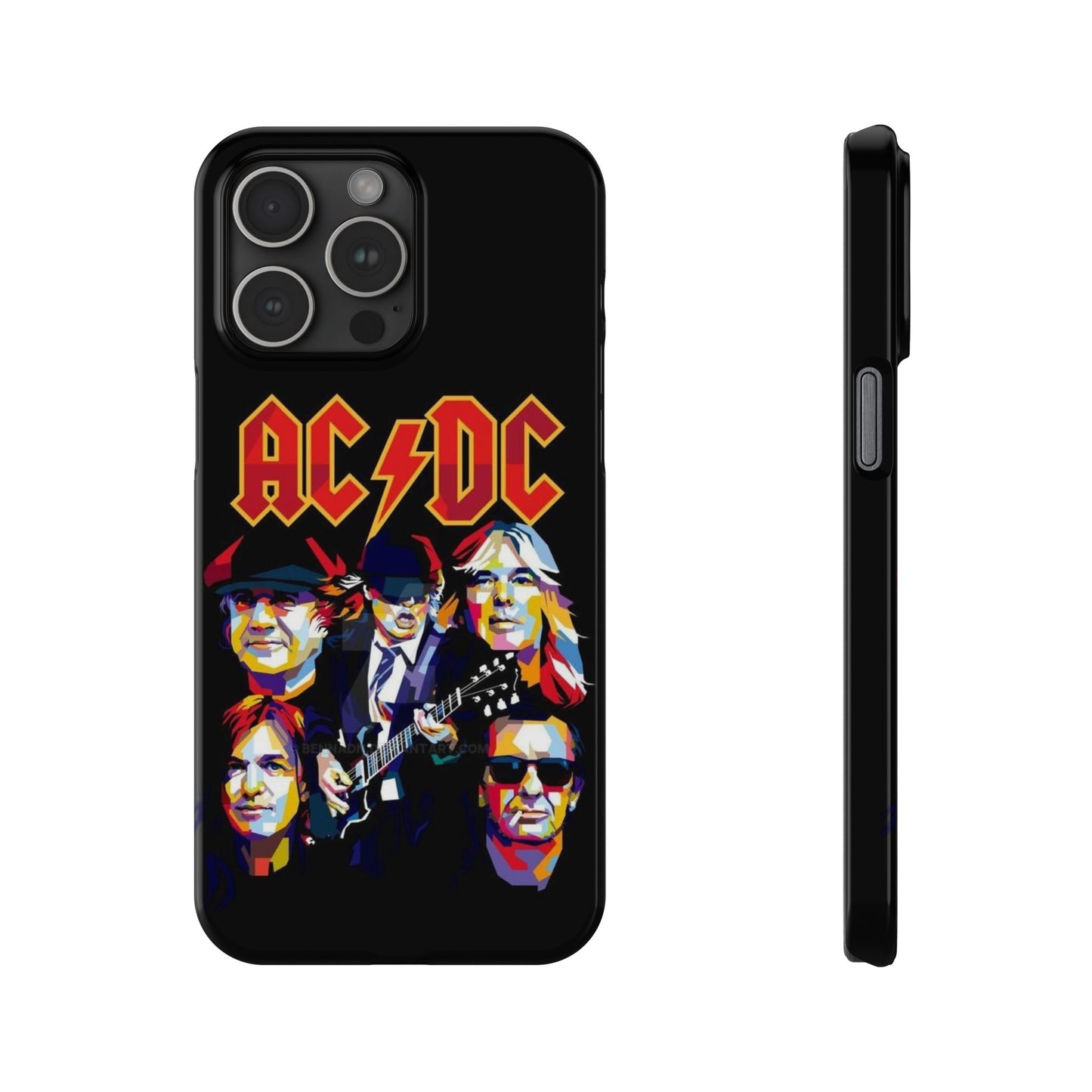 AC/DC IPhone 15, 14, 13, 12 Cases - Art design