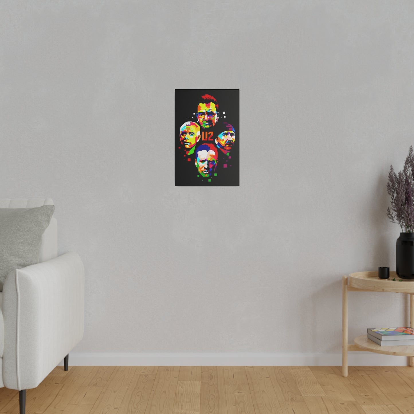 U2: Colorful Silhouettes on a Noir Canvas