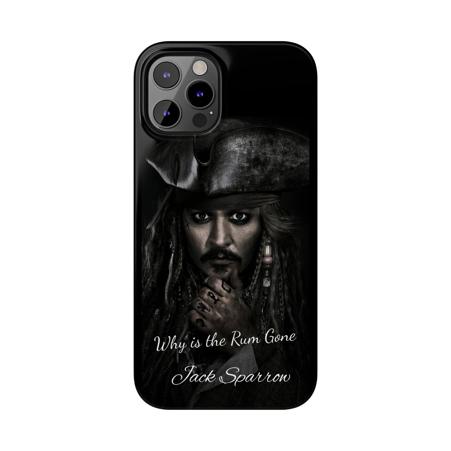 Captain Jack Sparrow: Where's the Rum? iPhone 15, 14, 13, 12 Cases