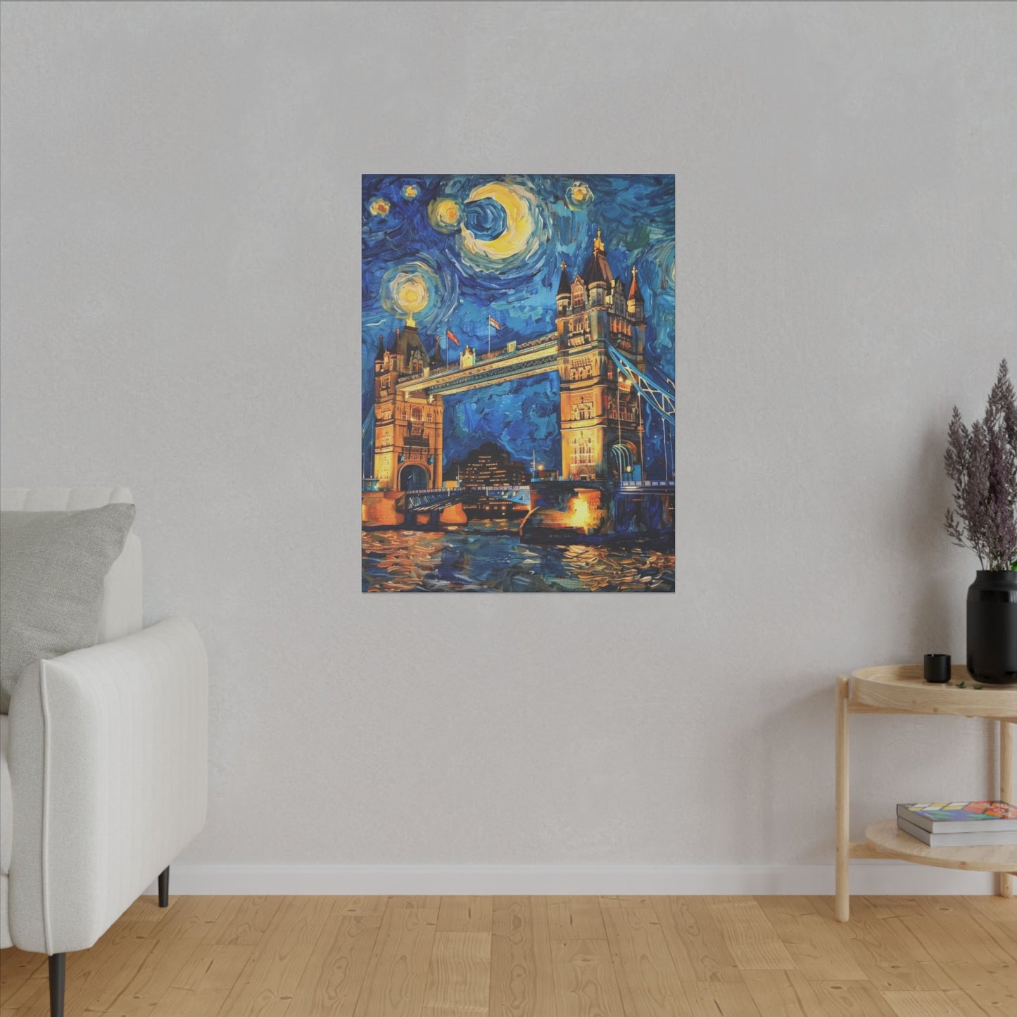Canvas London Bridge meets Van Gogh Style