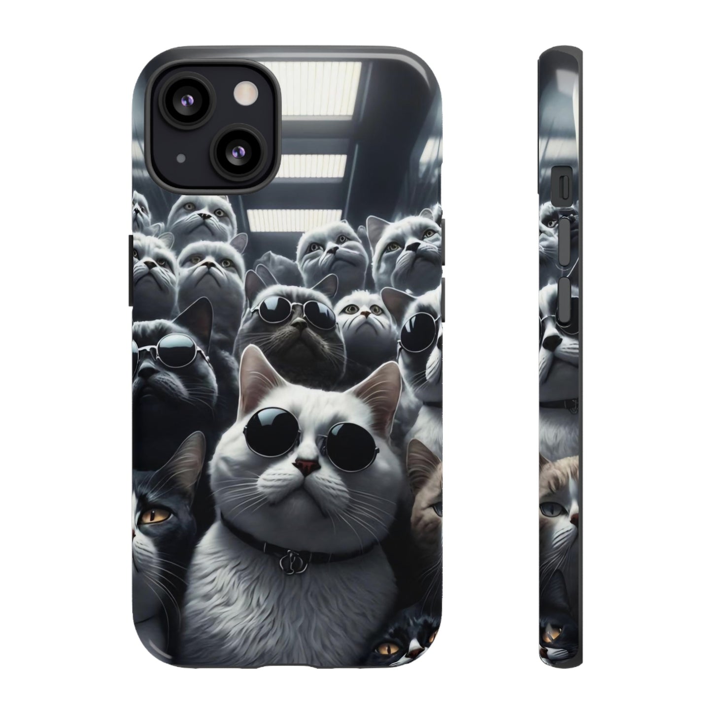 Cool Cats with Sunglasses" for iPhone 15, 14, 13, 12, 11 and Galaxy S23, S22 Cases