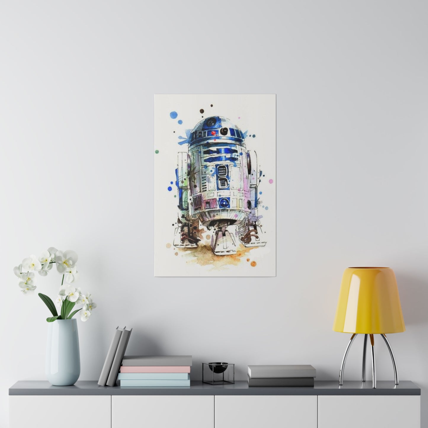 Star Wars R2-D2 Watercolor Art Canvas: Droid Delight