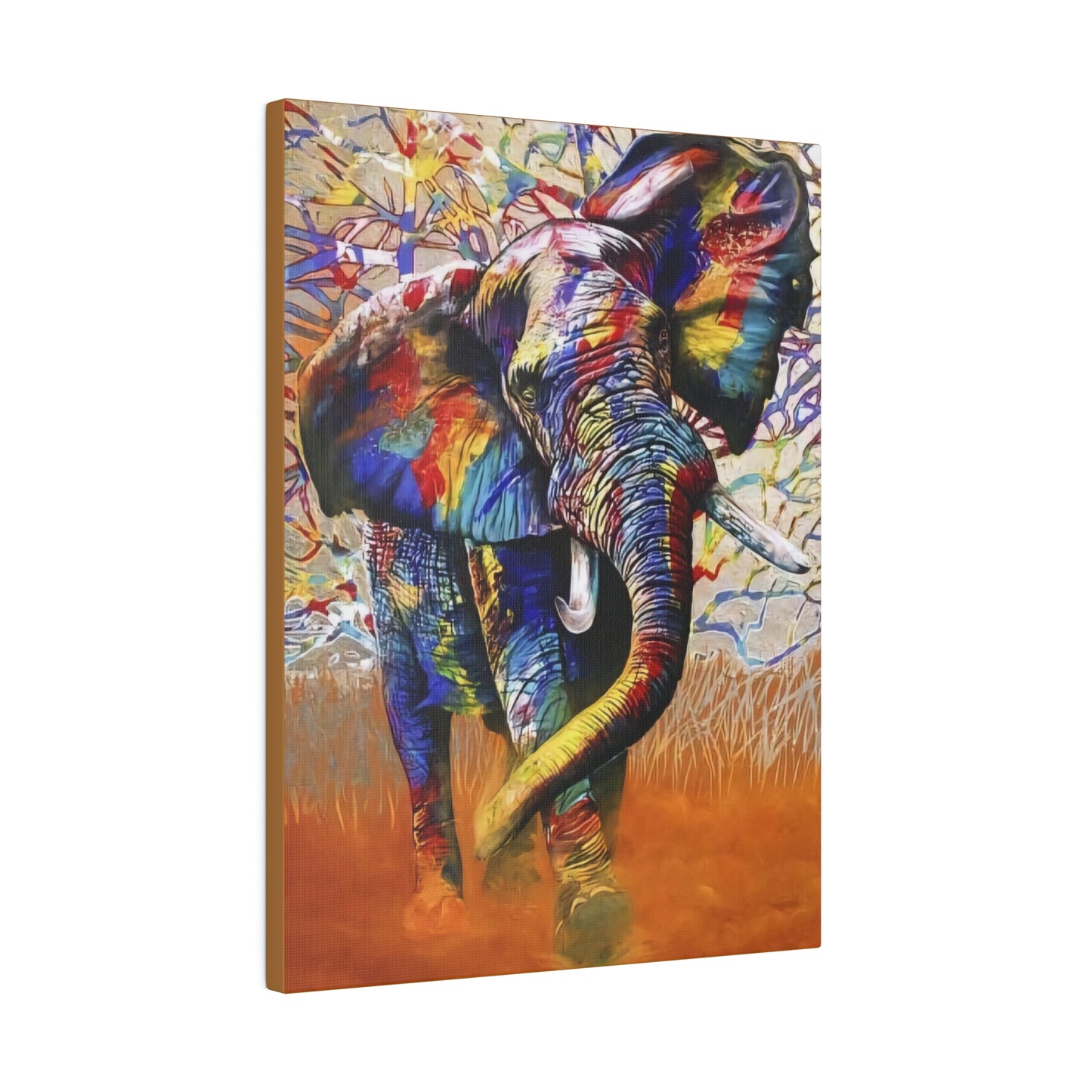 Colorful Elephant Majesty Art - Canvas