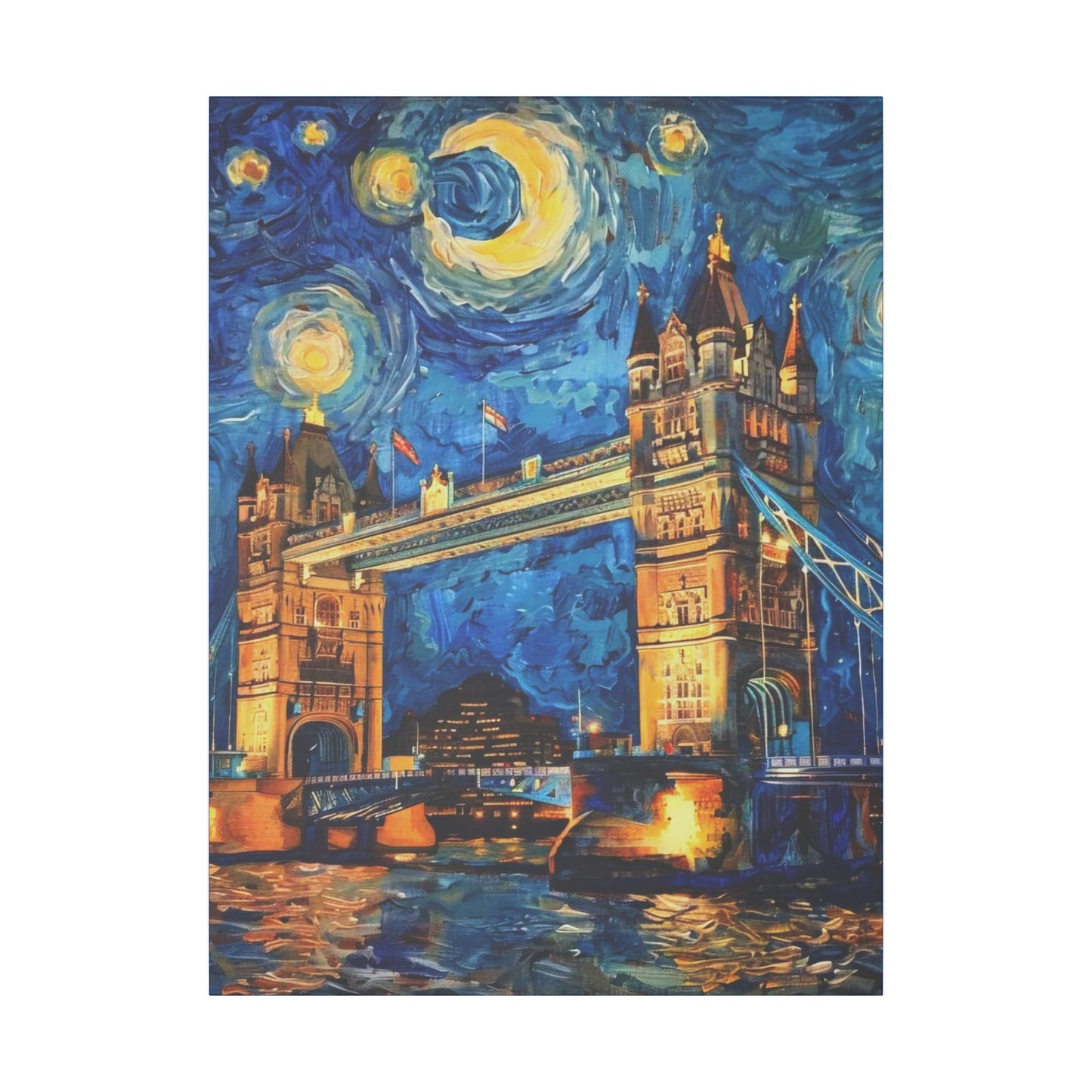 Canvas London Bridge meets Van Gogh Style