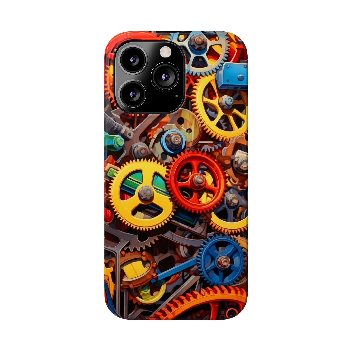 Colorful Gears: Iphone 15, 14, 13, 12 Cases