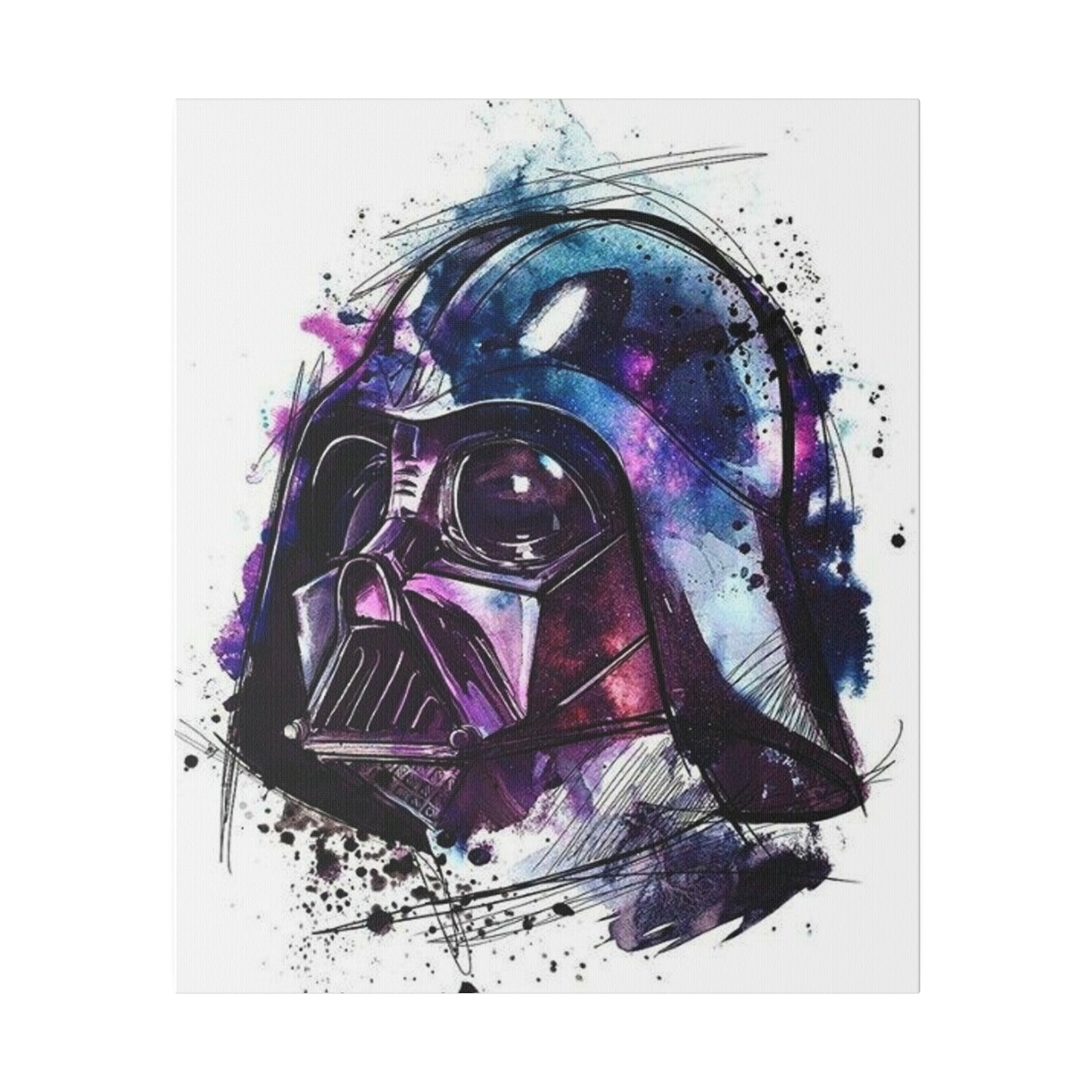 Star Wars Darth Vader Watercolor Canvas: Dark Side Art