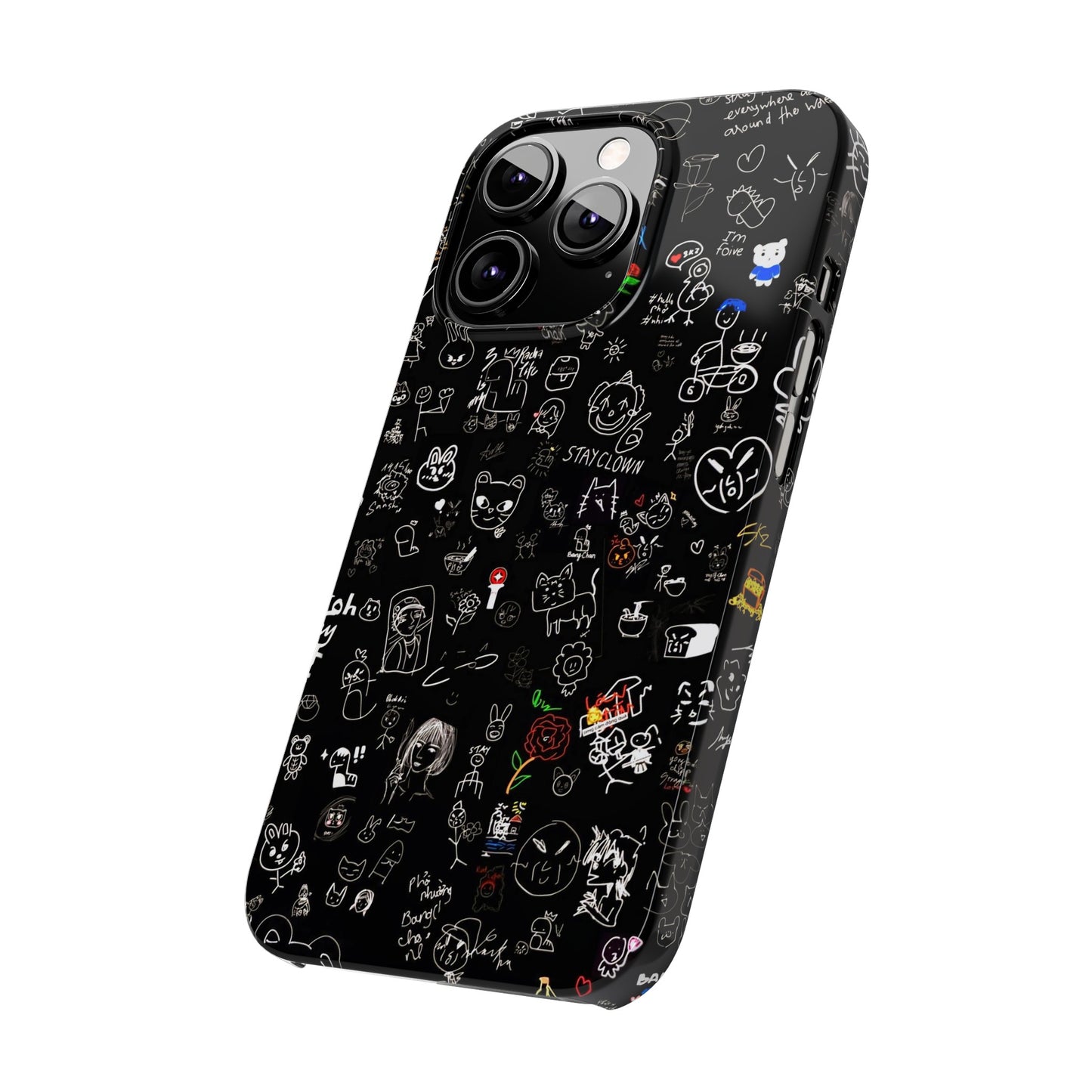 Kids Drawings Style Iphone 15, 14, 13, 12 Cases