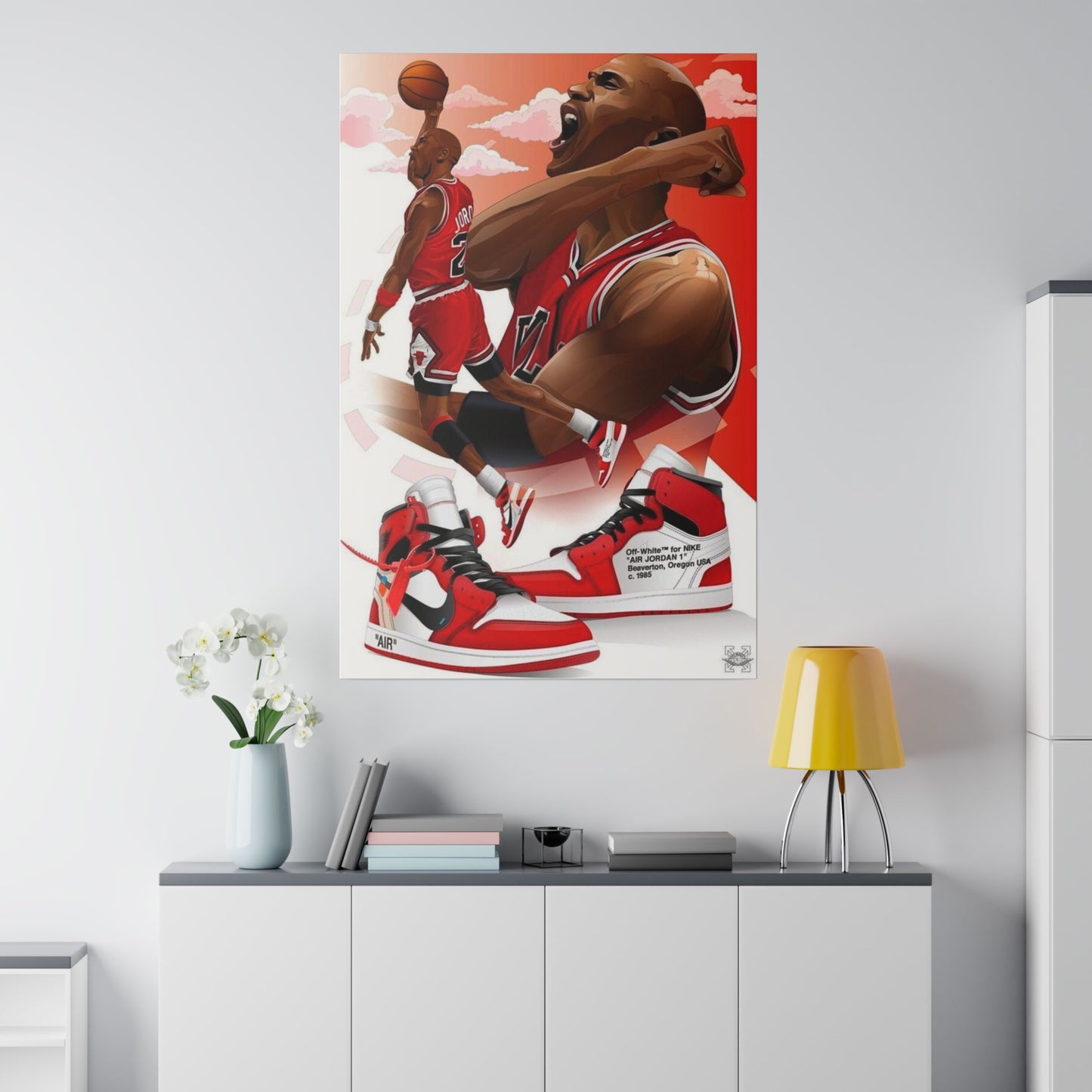 Michael Jordan Magical Shoes on Canvas: Airborne Legacy