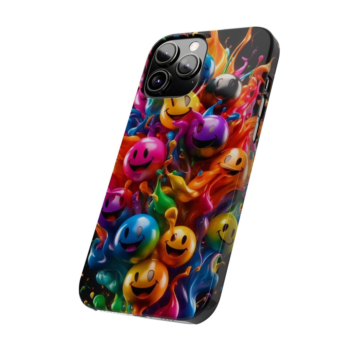 Colorful Emoji" iPhone Cases for iPhone Models 15, 14, 13, 12